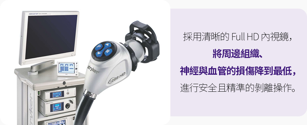 full HD 내시경 주변 조직 신경 혈관 손상 최소화 안전하고 정확한 박리